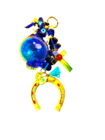 Γούρι με γυάλινο ρόδι & πέταλλο. - Image 3